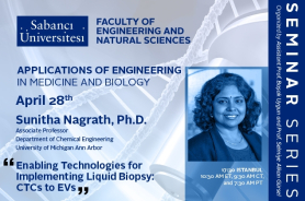 Sunitha Nagrath'dan "Enabling Technologies for Implementing Liquid Biopsy: CTCs to EVs" semineri Resmi