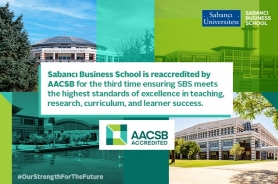 Sabancı Business School Re-Accredited by AACSB     Resmi